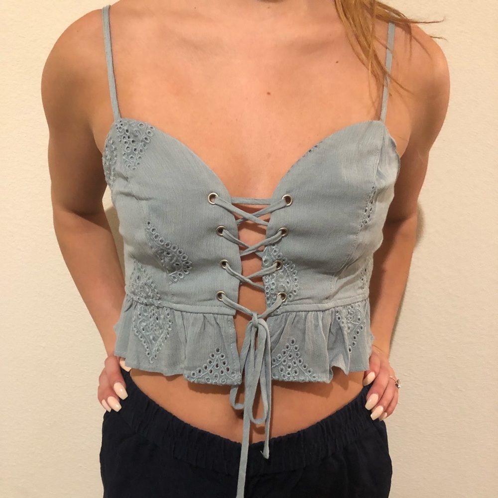 Teal Crop Top